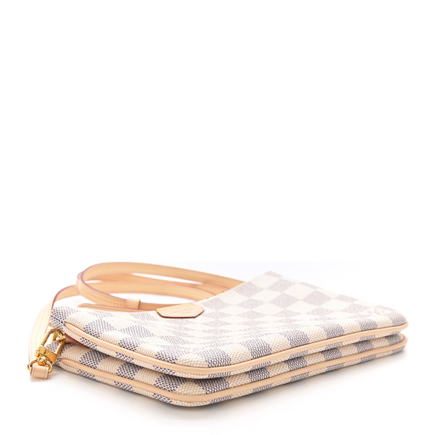 Louis Vuitton Damier Azur Double Zip Pochette 4 of 12