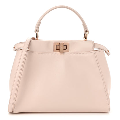 Fendi Nappa Mini Peekaboo Iconic Satchel Egg Shell 1 of 11
