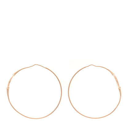 Hermes 18K Rose Gold Filet D'Or Hoop Earrings 3 of 5