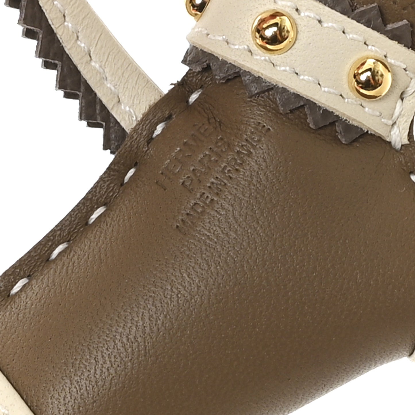 Milo Lambskin Epsom Shearling Budy Apic Charm Ecru Etoupe Craie