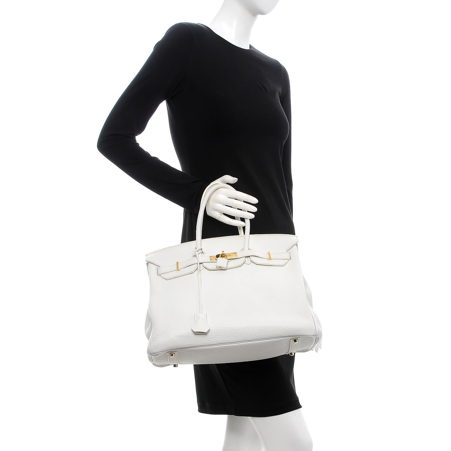 Hermes Taurillon Clemence Birkin 35 White 2 of 45