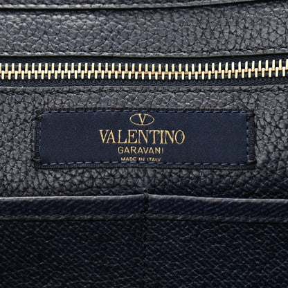 Valentino Garavani Denim Butterfly Embroidered Medium Rockstud Tote Light Denim Multicolor 6 of 10