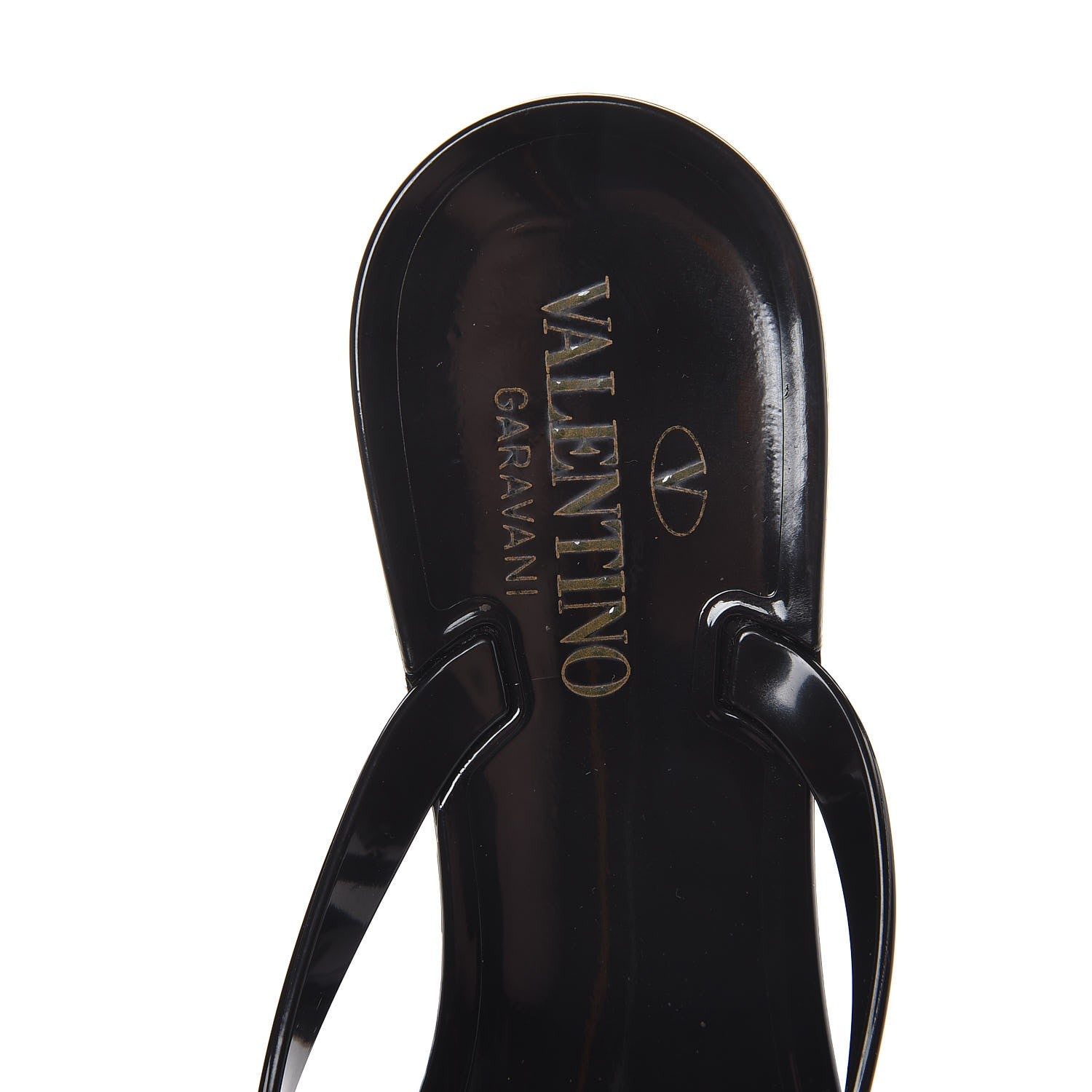 Valentino Garavani PVC Jelly Rockstud Bow Thong Sandals 38 Black 7 of 8