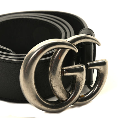 Gucci Moon Calfskin Nickel Double G 40mm Belt 85 34 Black 3 of 4