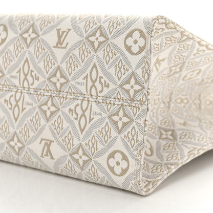 Louis Vuitton Jacquard Since 1854 Onthego MM Creme 9 of 9