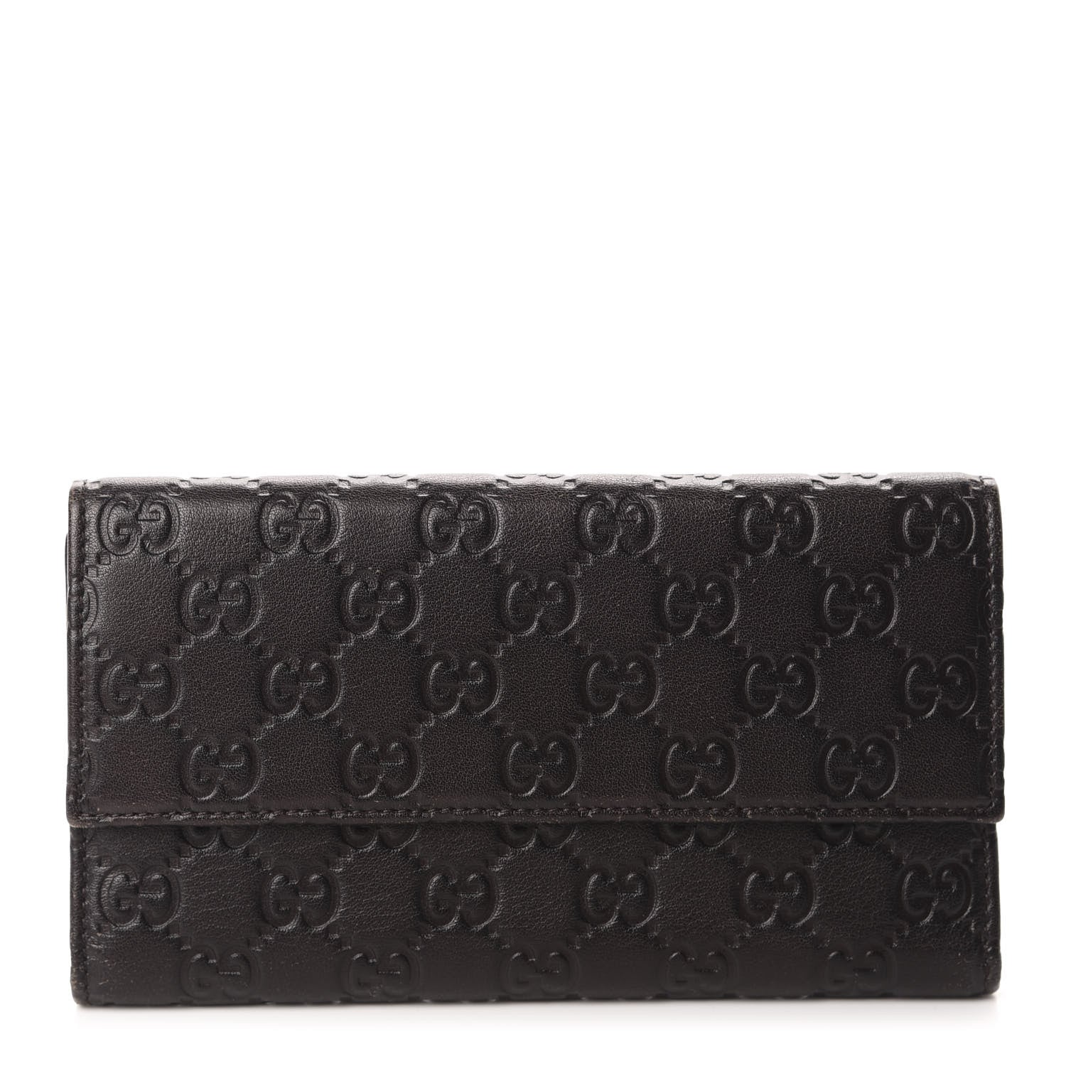 Gucci Guccissima Continental Flap Wallet Chocolate 1 of 9