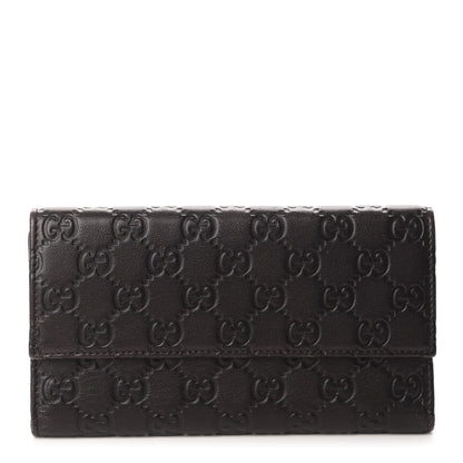 Gucci Guccissima Continental Flap Wallet Chocolate 1 of 9