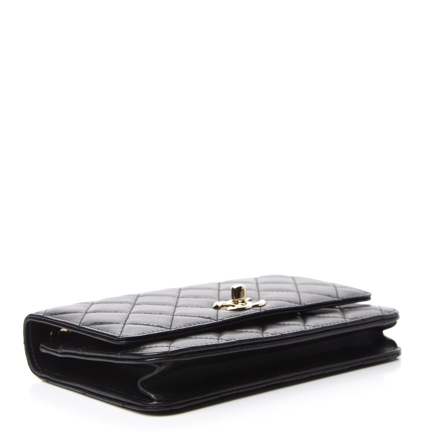 Chanel Lambskin Quilted Trendy CC Wallet On Chain WOC Black 4 of 12