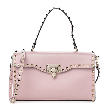 Valentino Garavani Vitello Small Rockstud Single Handle Flap Bag Cipria 1 of 10
