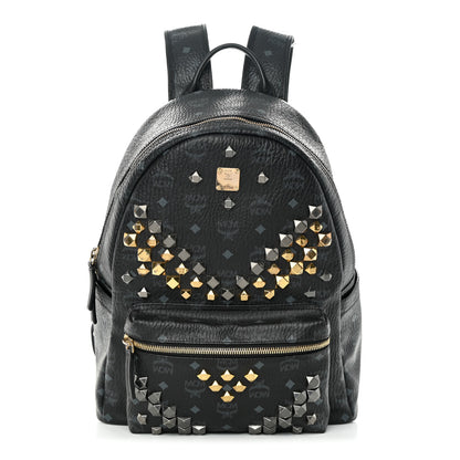 MCM Visetos Studded Medium Stark M Backpack Black 1 of 18