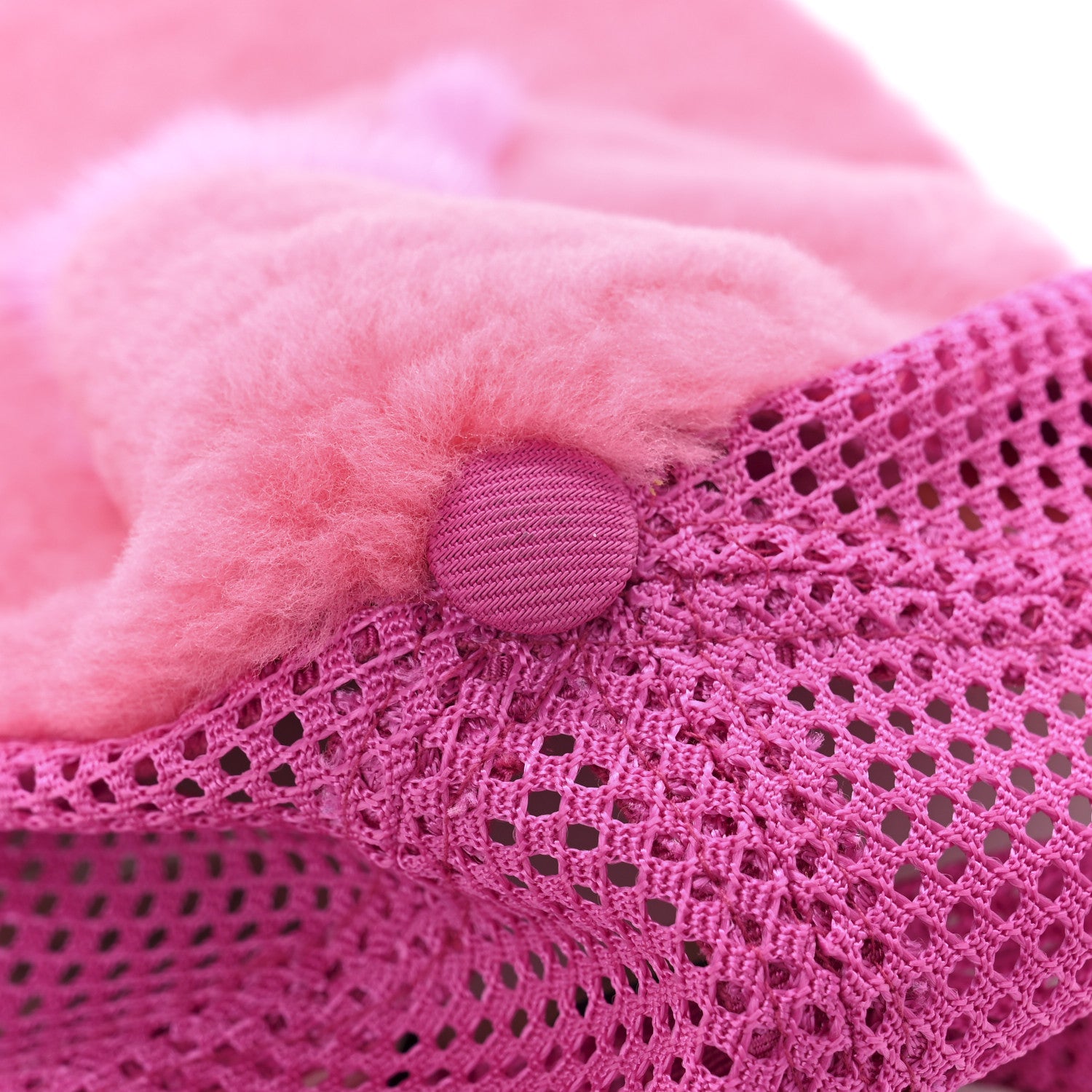 Fendi Cotton Shearling FF Baseball Hat M Fucshia 10 of 10
