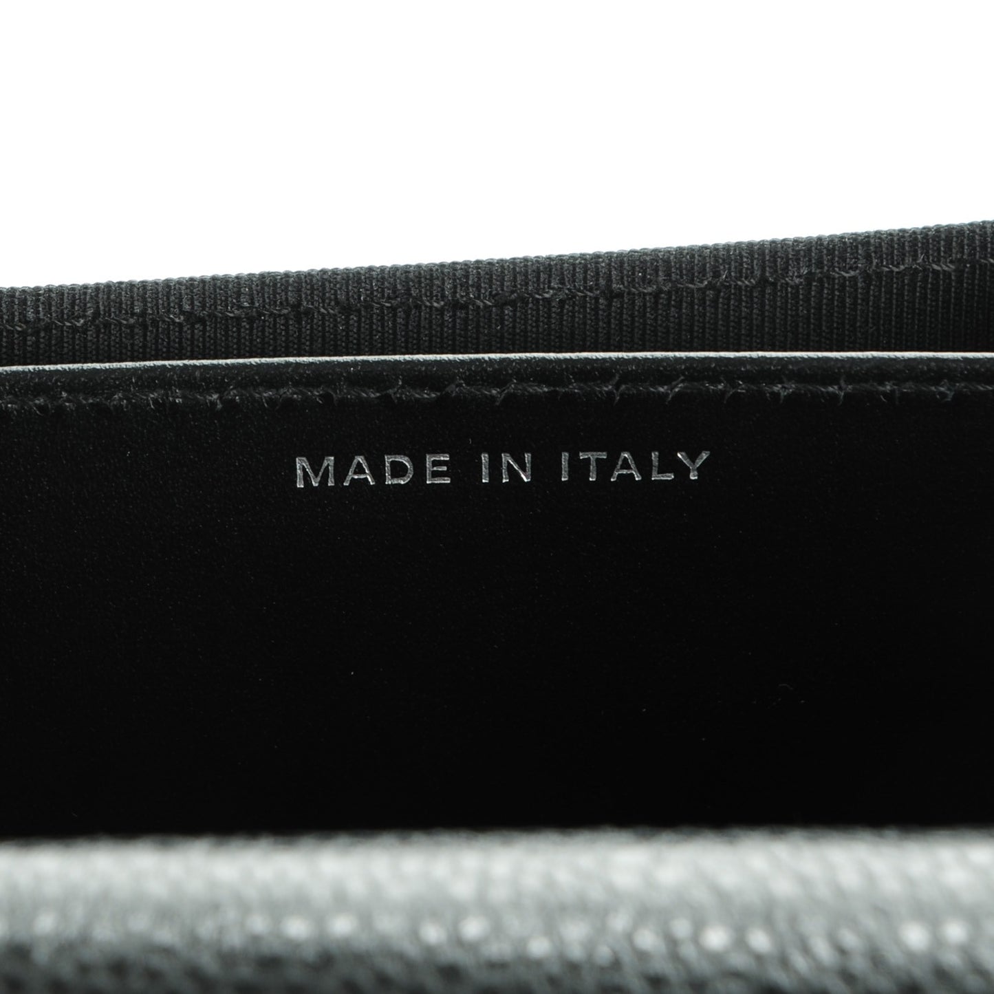 Caviar Quilted Flap Card Holder Black