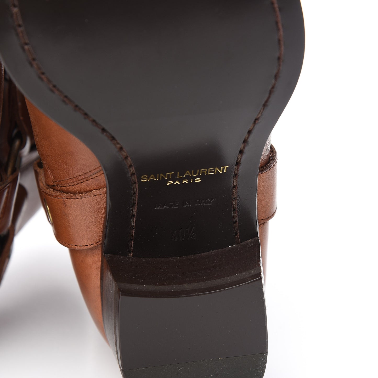 Smooth Calfskin Wyatt Harness Boots 40.5 Brown