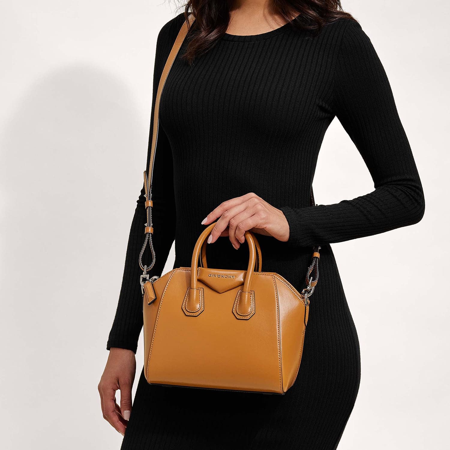 Givenchy Shiny Lord Calfskin Mini Antigona Camel 2 of 10