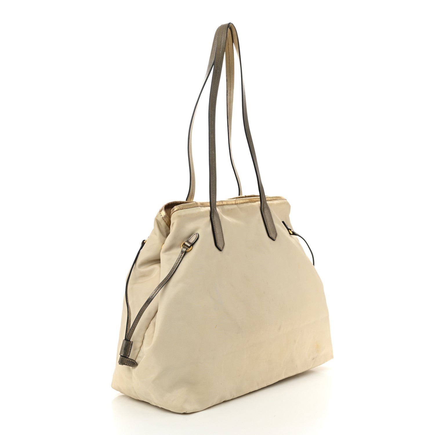 Prada Tessuto Nylon Saffiano Shopping Tote White 3 of 14