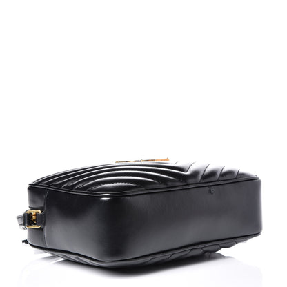 Saint Laurent Calfskin Matelasse Monogram Lou Camera Bag Black 3 of 12