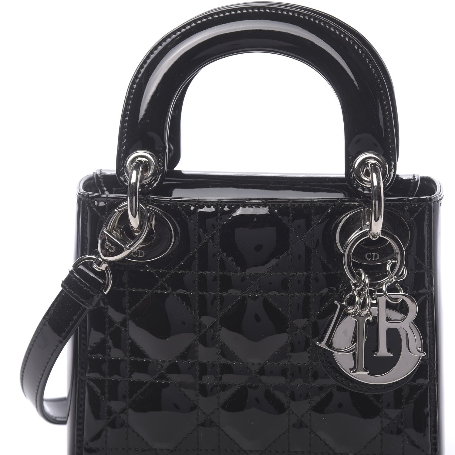 Christian Dior Patent Cannage Mini Lady Dior Black 7 of 11