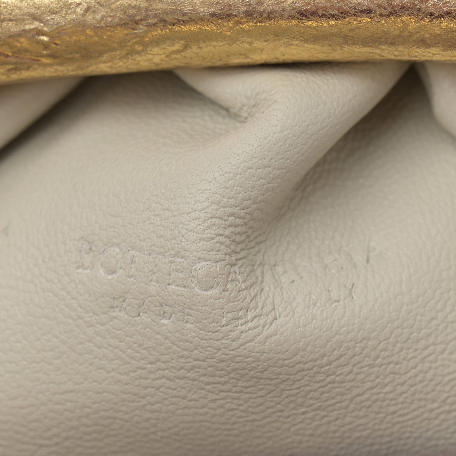 Bottega Veneta Metallic Crushed Calfskin The Mini Pouch Gold 6 of 10