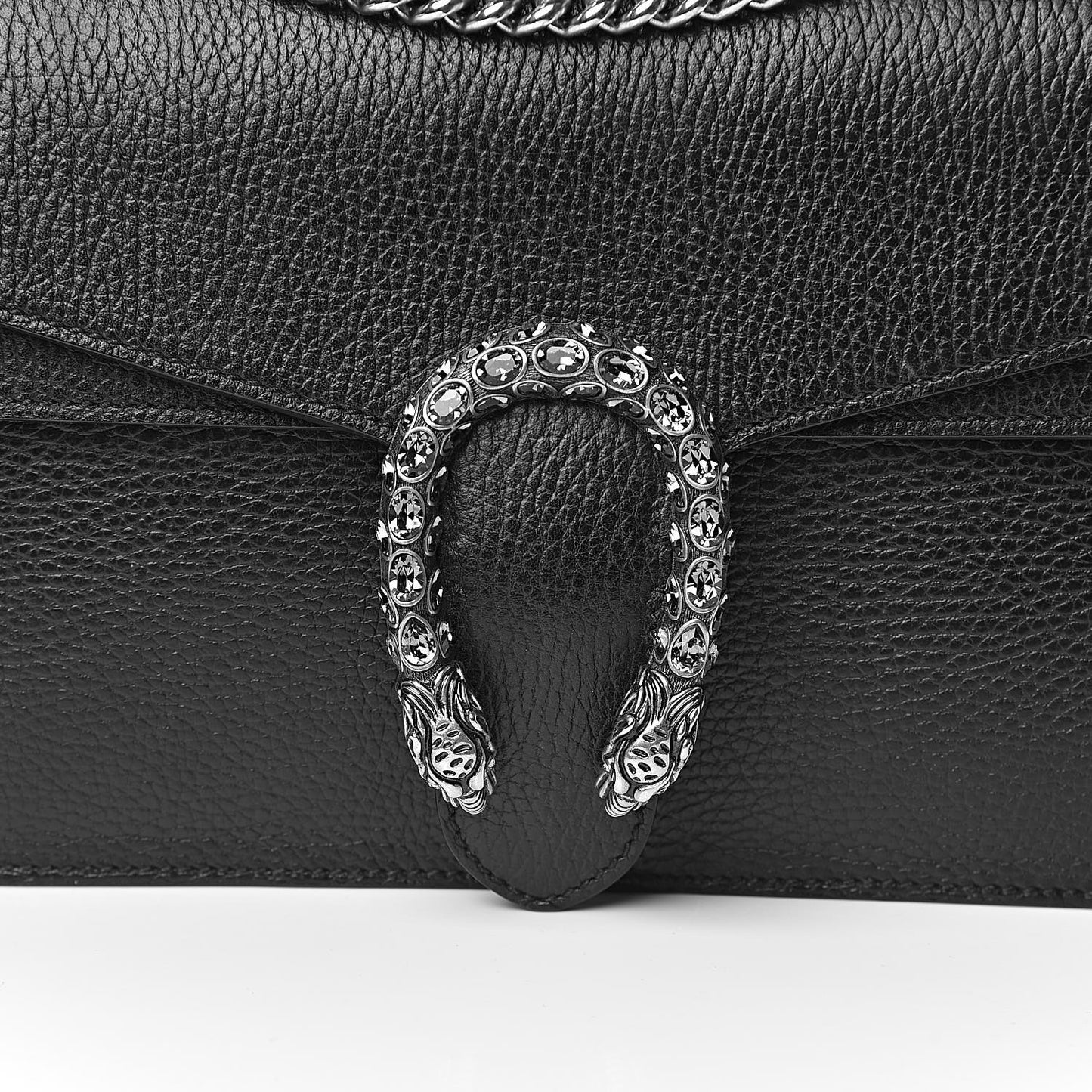Pebbled Calfskin Small Dionysus Shoulder Bag Black