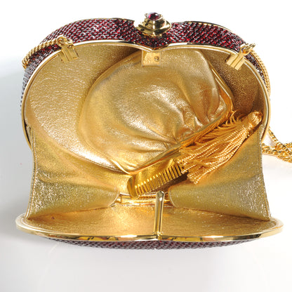 Judith Leiber Crystal Heart Minaudiere Clutch 8 of 8