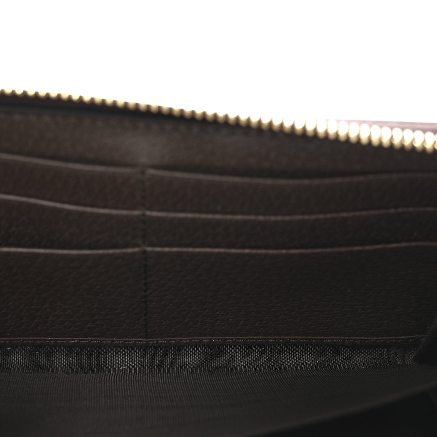 GG Supreme Monogram Web Ophidia Zip Around Wallet Brown