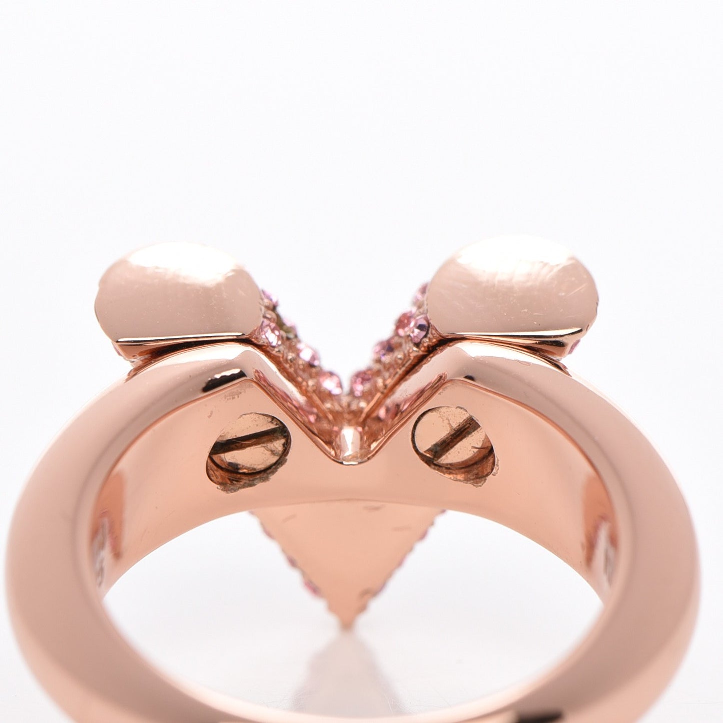 Crystal Essential V Strass Ring S 5.5 Pink Gold
