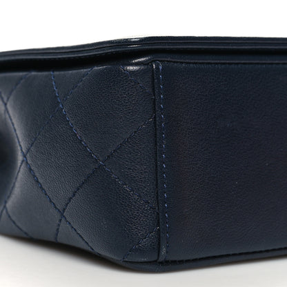 Chanel Sheepskin Quilted Vintage Mademoiselle Flap Dark Navy 9 of 10
