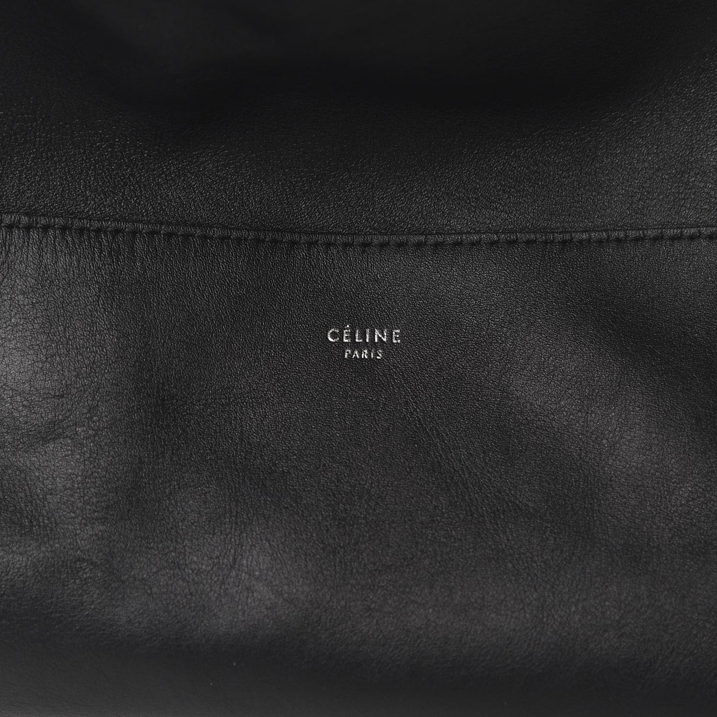 Shiny Smooth Calfskin Large Shopper Black