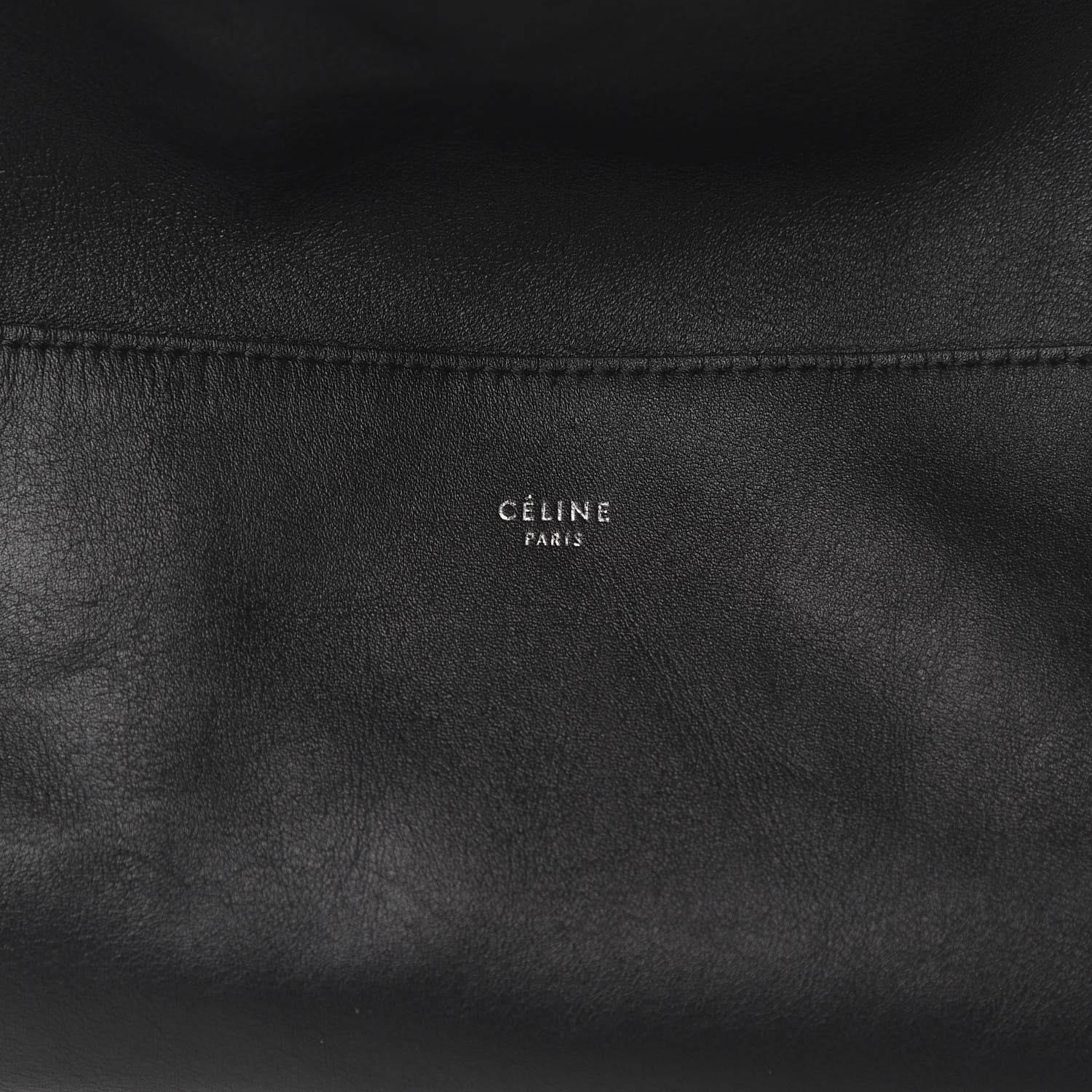 Celine Shiny Smooth Calfskin Large Shopper Black 7 of 15