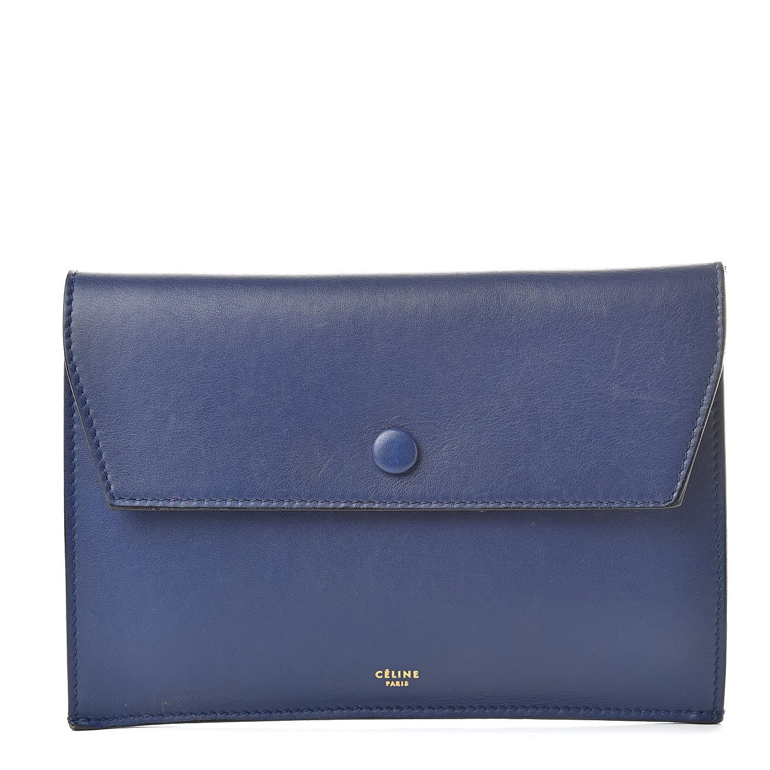 Celine Smooth Calfskin Tie Knot Companion Pouch Dark Indigo 1 of 14