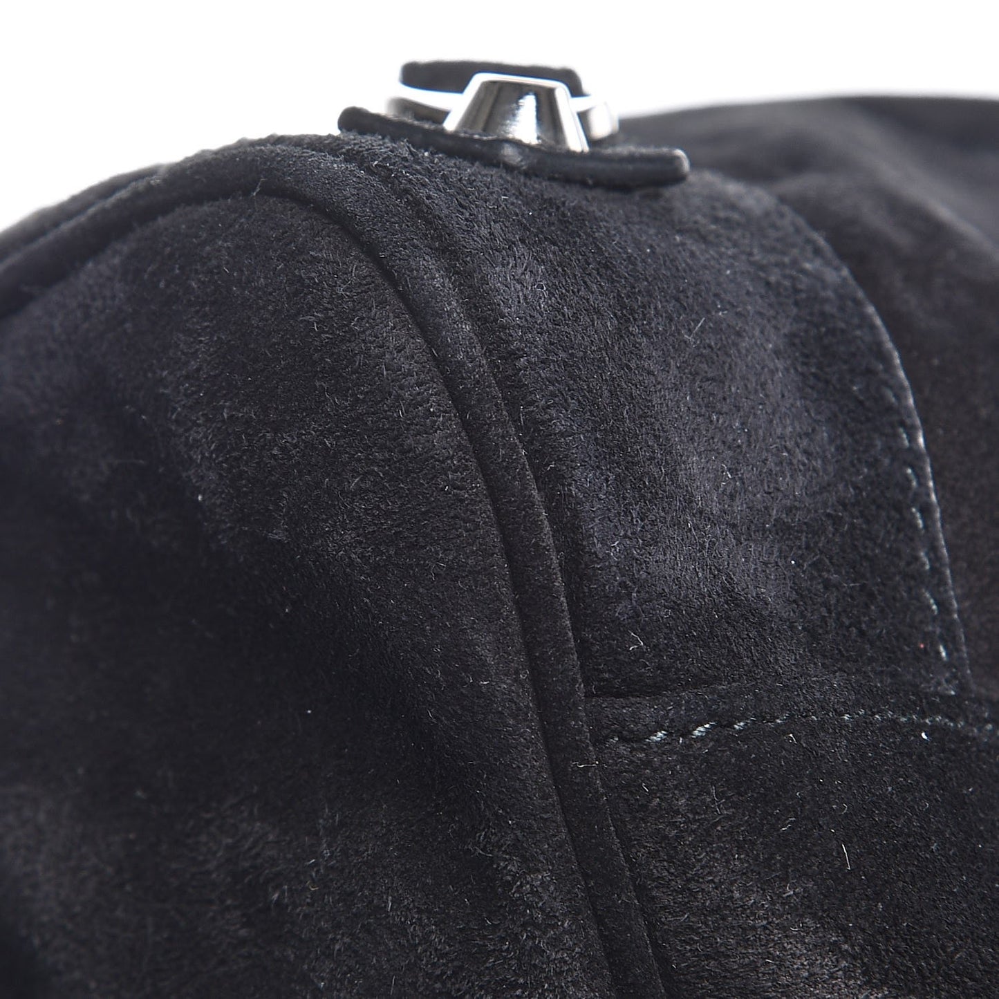 Baby Daim Suede Classic Silver Hardware Velo Black