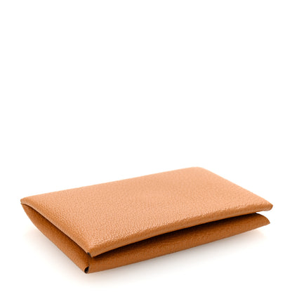 Hermes Chevre Mysore Calvi Card Case Caramel 4 of 8