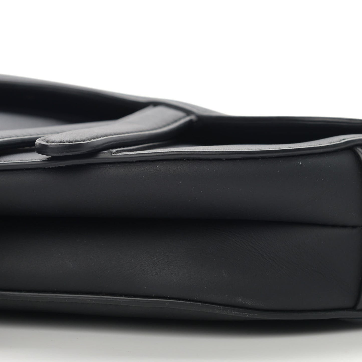 Ultra Matte Calfskin Mini Saddle Bag Black