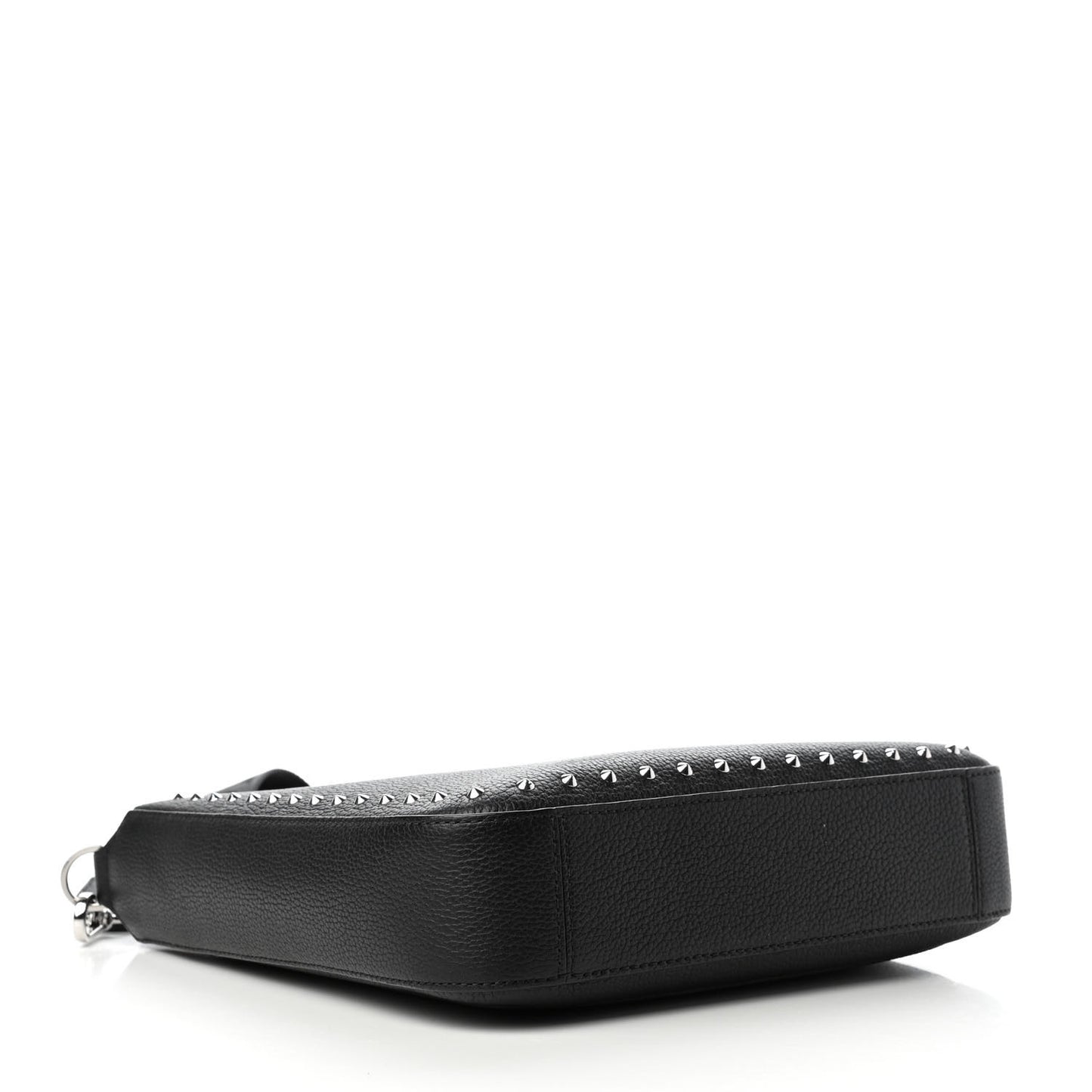 Grained Calfskin Medium Kaison Park Avenue Stud Crossbody Bag Black