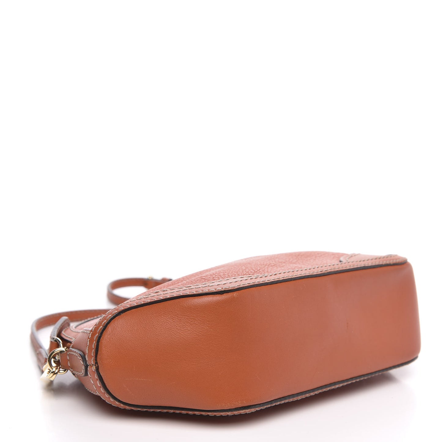 Grained Calfskin Small Orchard Crossbody Orange