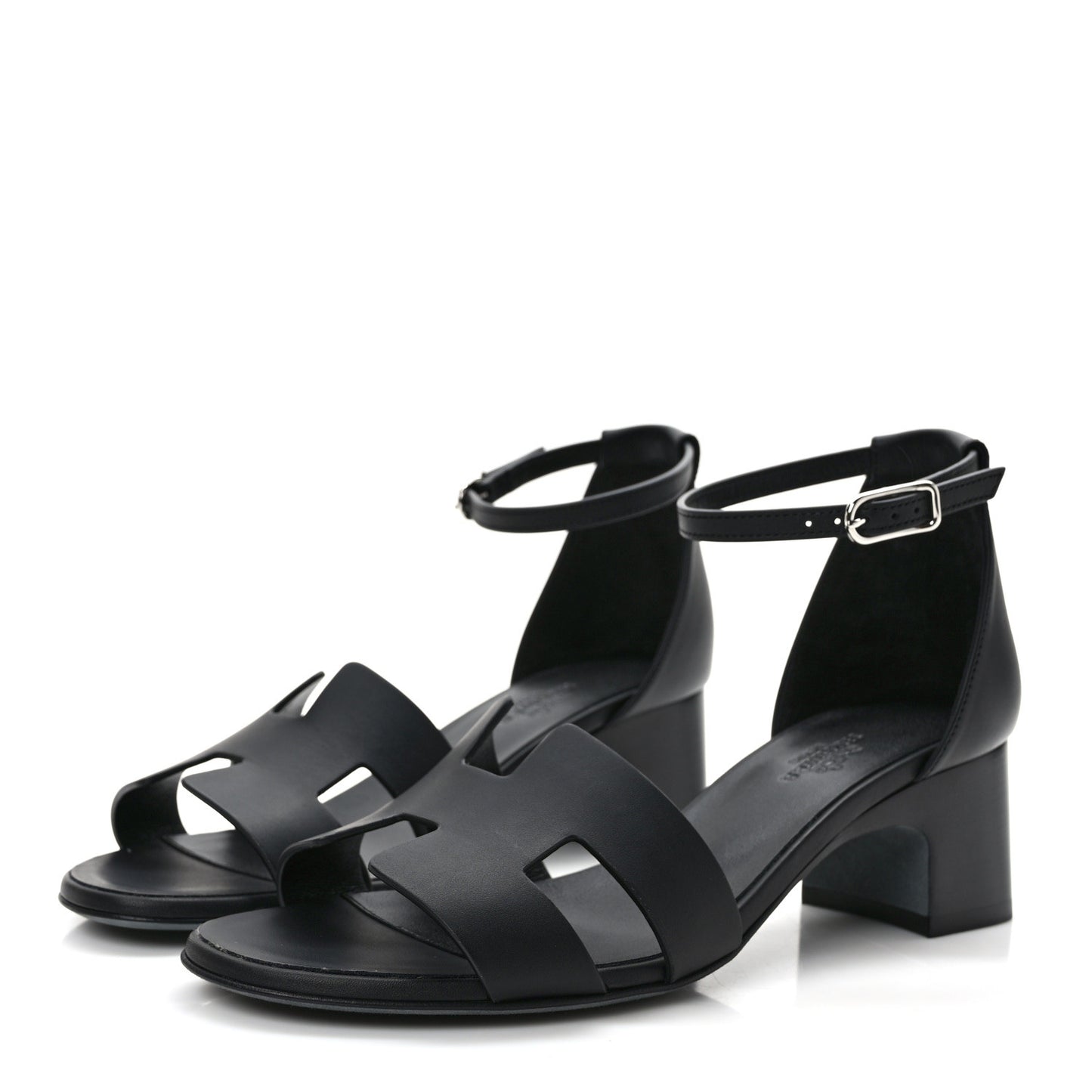 Calfskin Encens 50 Sandals 37 Black