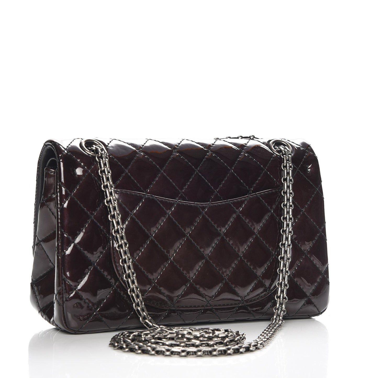 Patent Quilted 2.55 Reissue 225 Flap Dark Purple