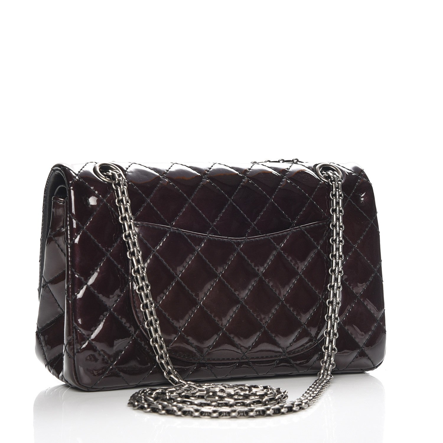 Chanel Patent Quilted 2.55 Reissue 225 Flap Dark Purple 3 of 7