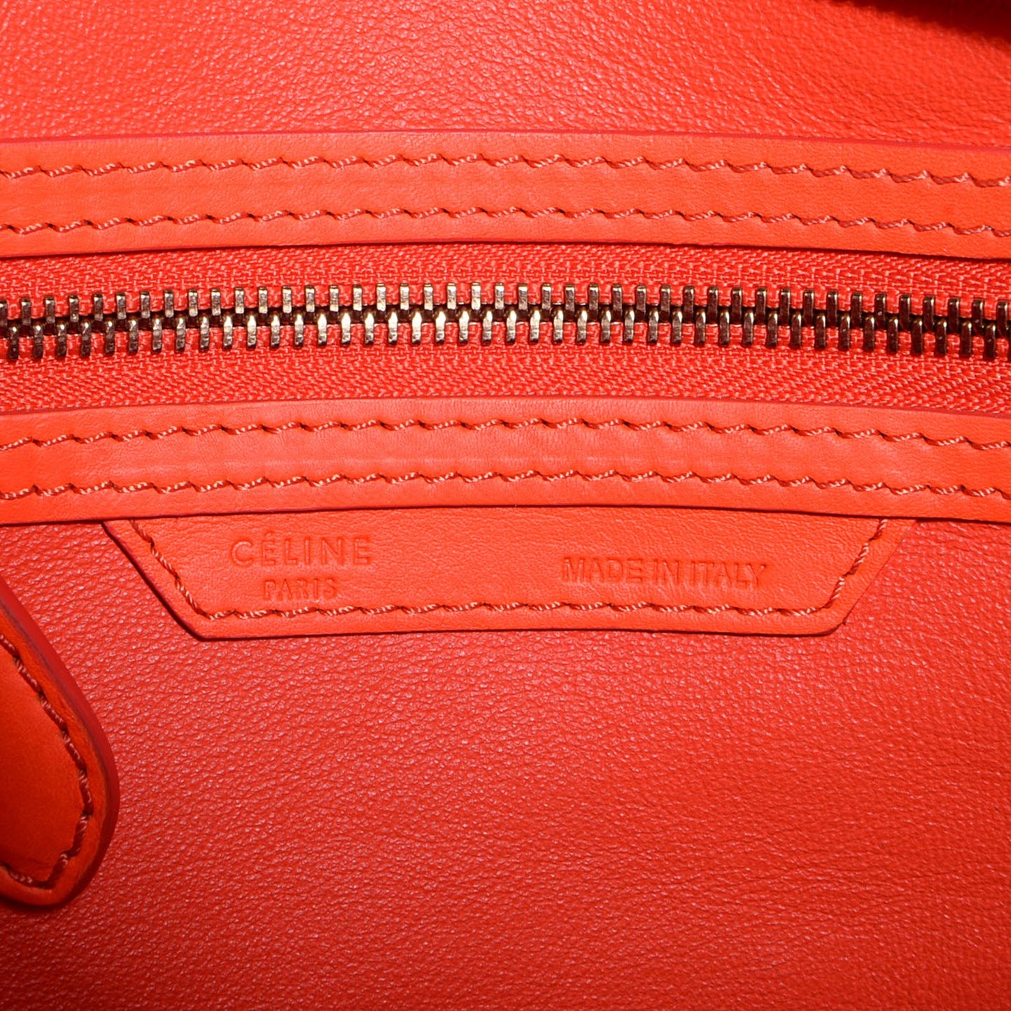 Smooth Calfskin Mini Luggage Bright Orange