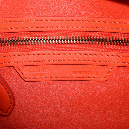 Celine Smooth Calfskin Mini Luggage Bright Orange 6 of 9