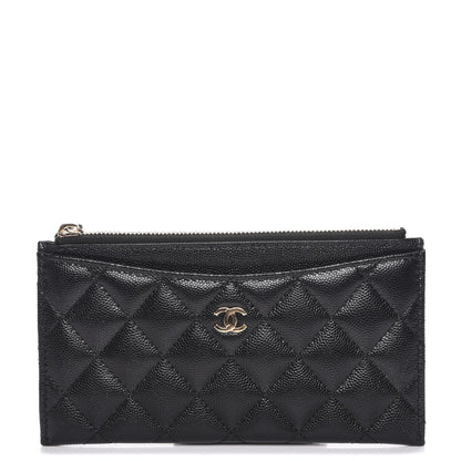 Chanel Caviar Quilted Classic Zip Pouch Black 1 of 8