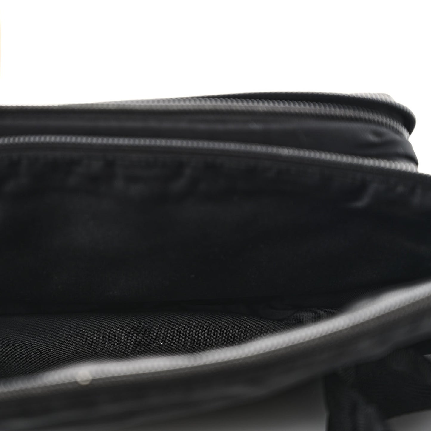 Tessuto Nylon Double Pocket Belt Bag Black