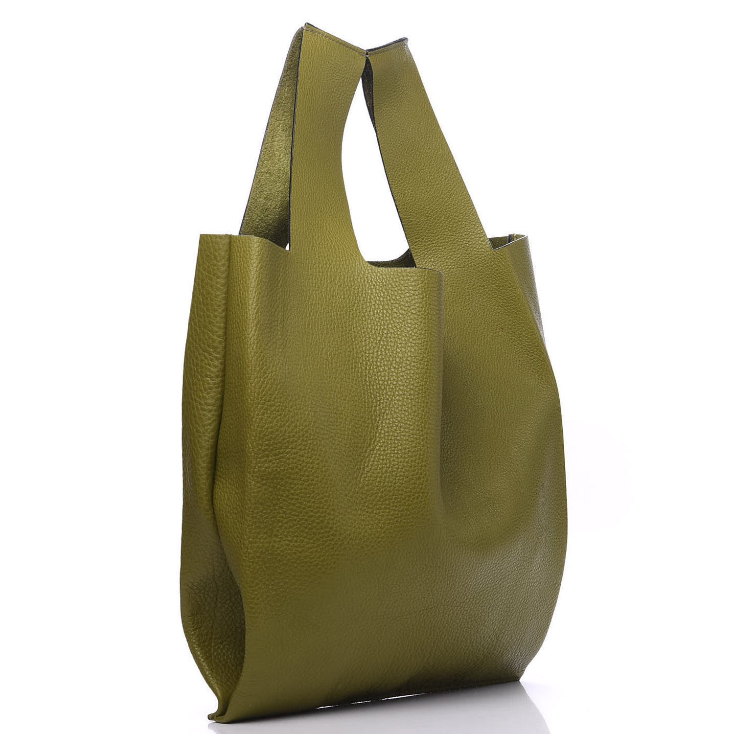 Valentino Garavani Alce Printed Calfskin Shopping Tote Military Green 2 of 8