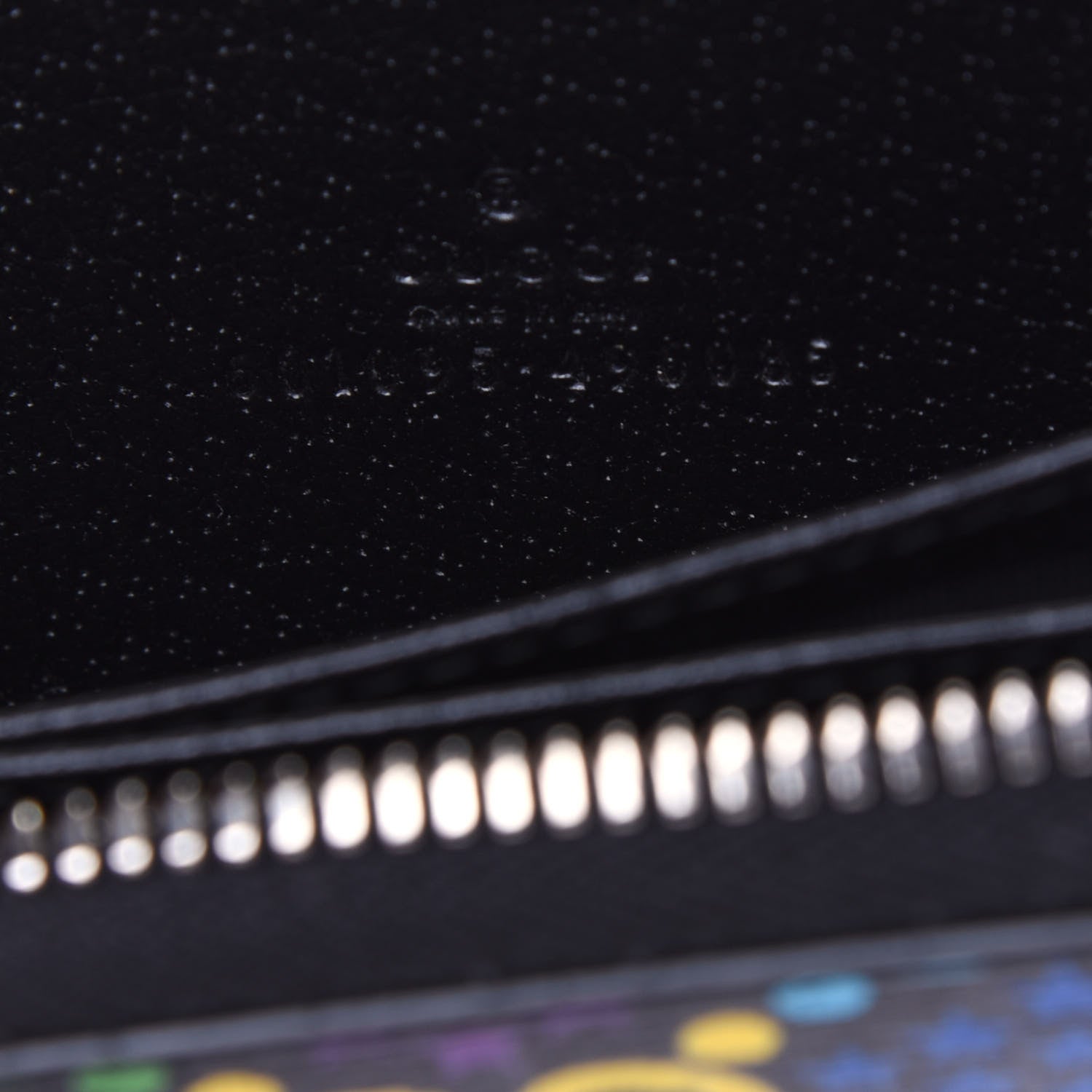 Gucci GG Supreme Monogram Psychedelic Zip Around Card Case Wallet Black 6 of 11