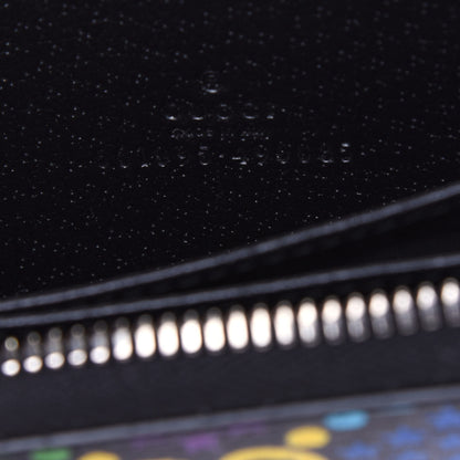 Gucci GG Supreme Monogram Psychedelic Zip Around Card Case Wallet Black 6 of 11