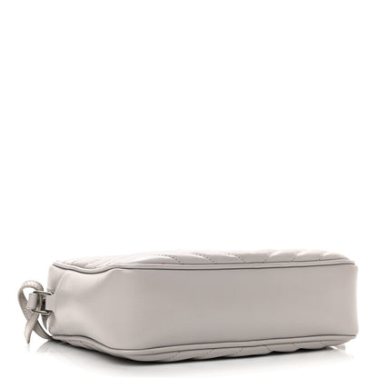 Saint Laurent Calfskin Matelasse Monogram Lou Camera Bag Granite 4 of 9