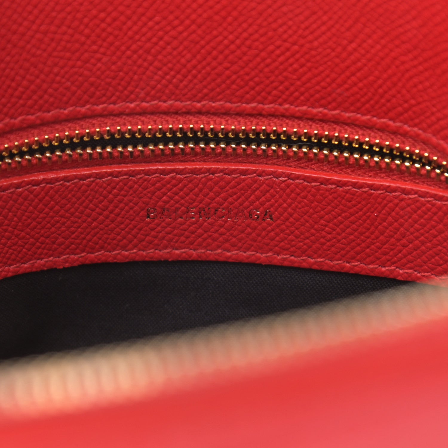 Balenciaga Signature Grained Calfskin Logo S Ville Top Handle Bag Rouge Lantern Black 6 of 15