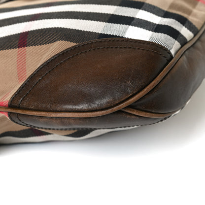 Burberry House Check Brook Hobo Brown 20 of 22