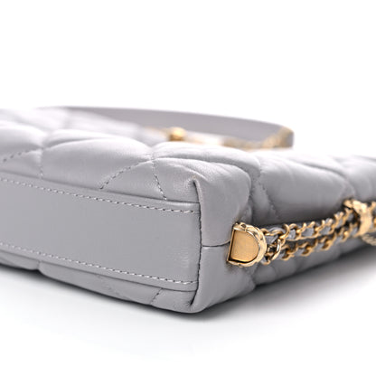 Chanel Lambskin Quilted Crush on Chains Hobo Grey 9 of 11