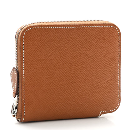 Hermes Epsom Silk'in Compact Wallet Gold 3 of 8